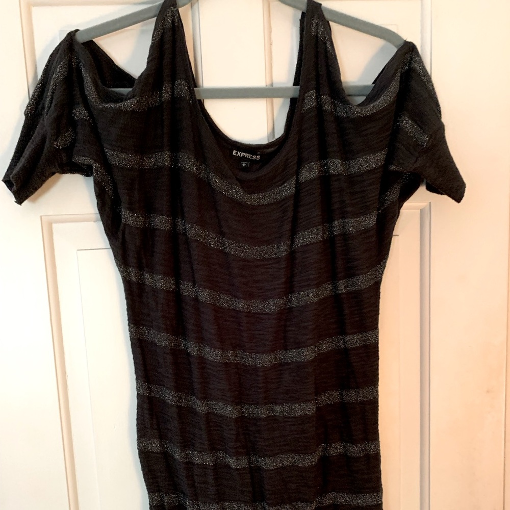 Express Women’s off the shoulder thigh length shirt